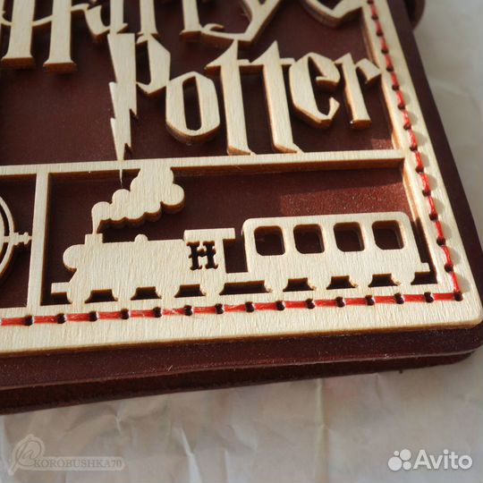 Блокнот кожаный скетчбук Гарри Поттер