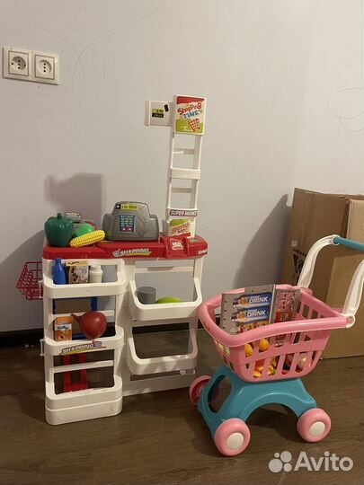 Супермаркет+продуктовая тележка