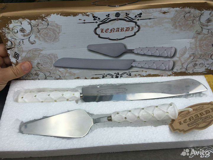 Набор для торта лопатка и нож новый