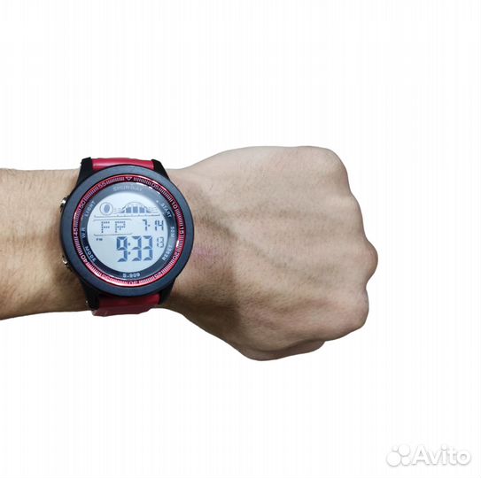 Часы наручные электронные красный 