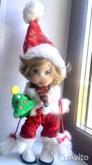 Текстильная кукла Новогодний малыш