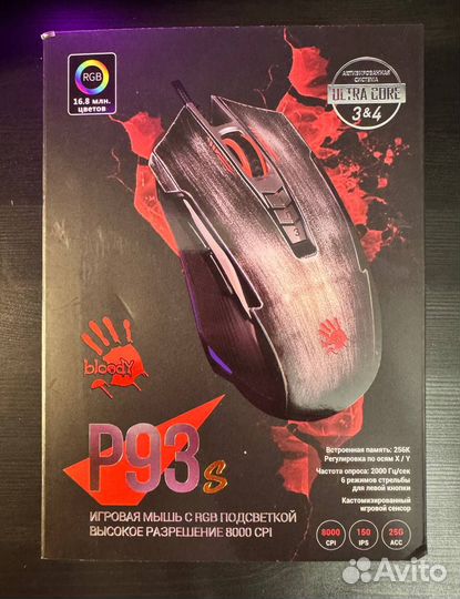 Игровая мышь A4tech Bloody P93s Bullet
