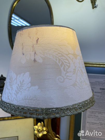 Бронзовая лампа с Путти / Ангелом