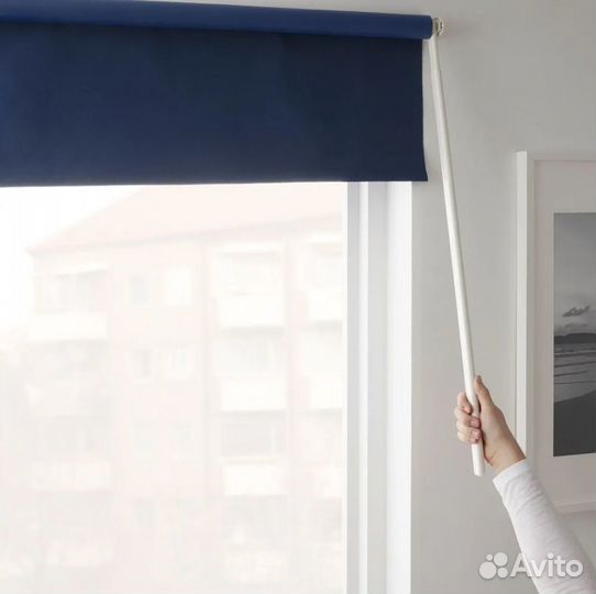 Штора рулонная IKEA fridans 100x195 см, синий