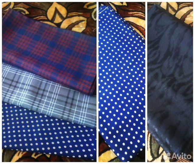 Ткань шотландка, штапель, черная х/б СССР