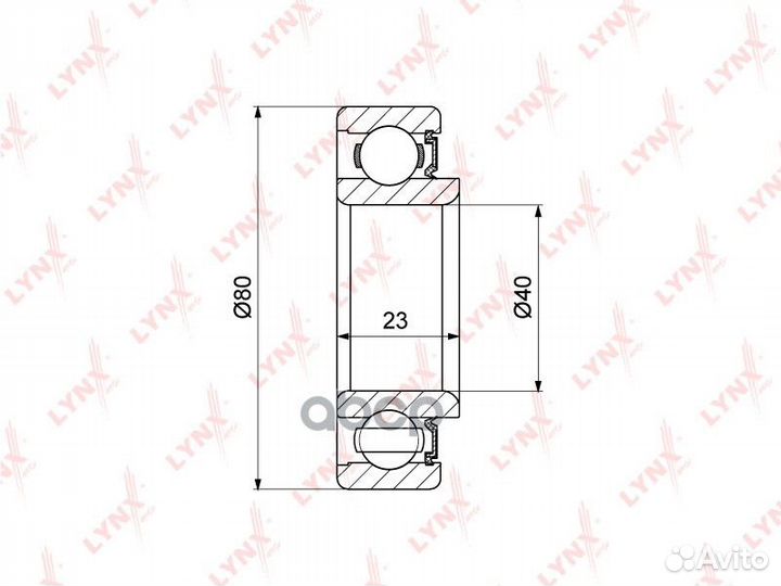 Комплект подшипника полуоси зад WB1513