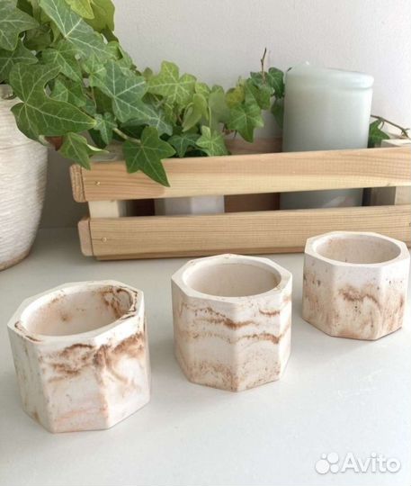 Гипсовый подсвечник