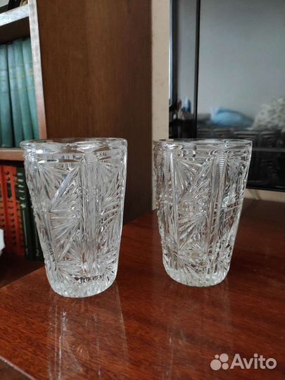 Хрустальная ваза и салатник