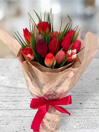 Букет из мыла, букет цветов из косметического мыла