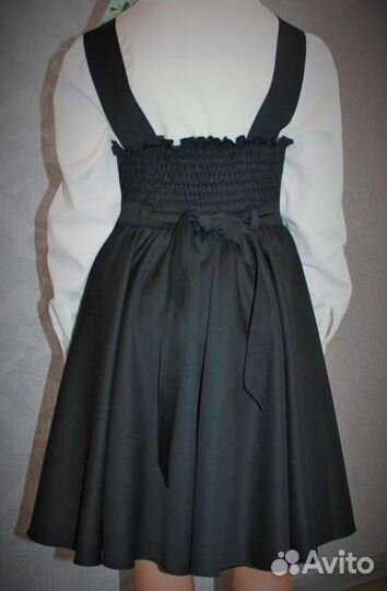 Сарафан школьный серый 152. Зеленоград