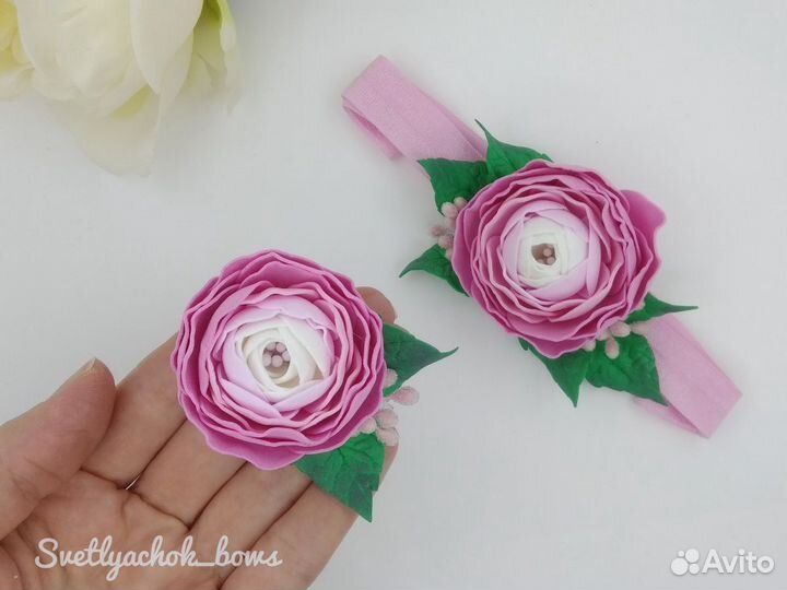 Резинка бант для волос канзаши