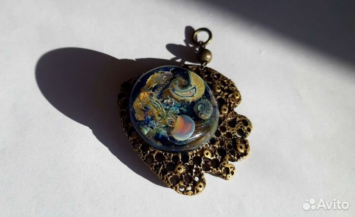 Кулон Рыба лэмпворк