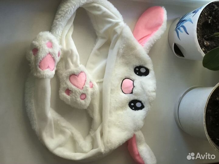 Светящаяся шапка зайчик