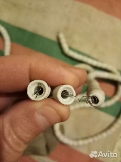 Спираль нихромовая из керамических бус СССР