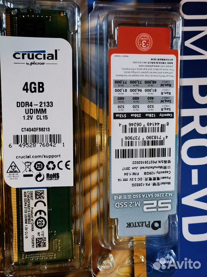 DDR4 - 4Gb + 128Gb Plextor