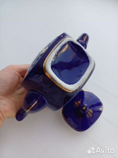 Заварочный чайник, кобальт, Гжель