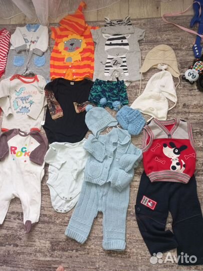 Большой пакет вещей на мальчика от 0 до года