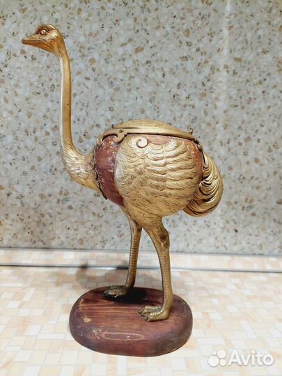 Антикварные бронзовые скульптуры Птицы шкатулки