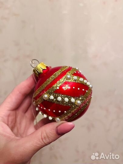 Елочные игрушки стекло шар елочный