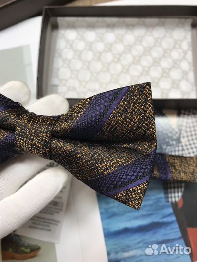 Галстук бабочка Gucci шелк Италия Новая (#206)