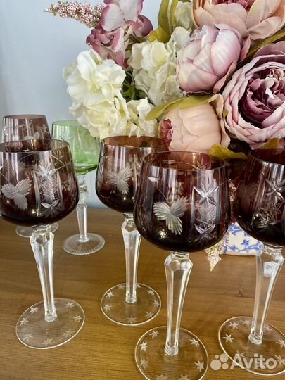 Бокалы/фужеры цветной хрусталь Германия