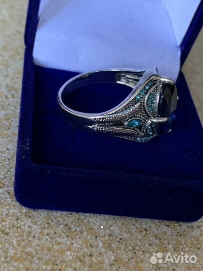 Мужской перстень серебро с камнем