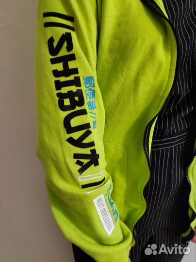 Зипка неонового цвета худи на молнии качество