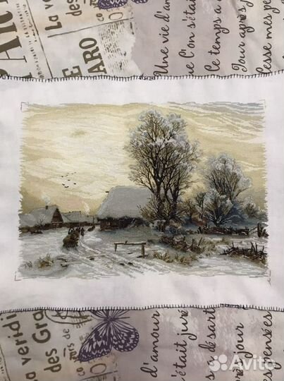 Картина вышитая крестом «Зимний Вечер»
