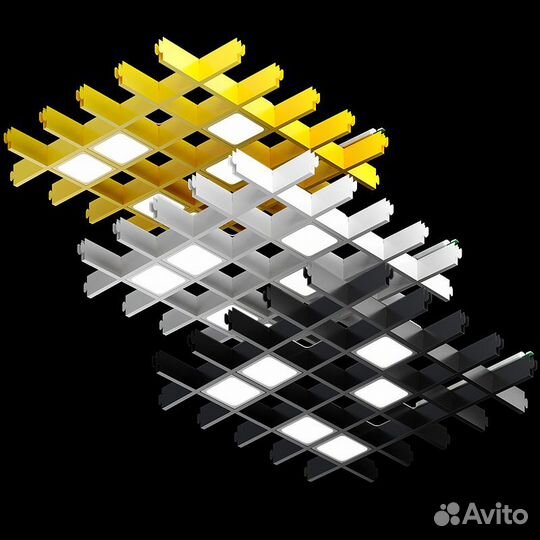 Светильники Pelin встраиваемые в ячейку грильято