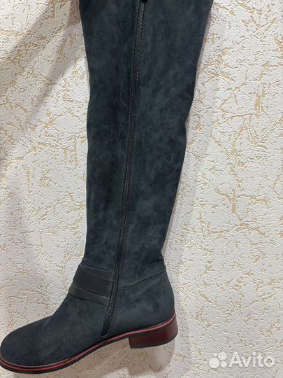 Ботфорты замшевые