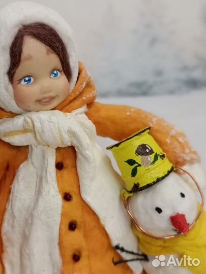 Ватная елочная игрушка подарок на новый 2025 год