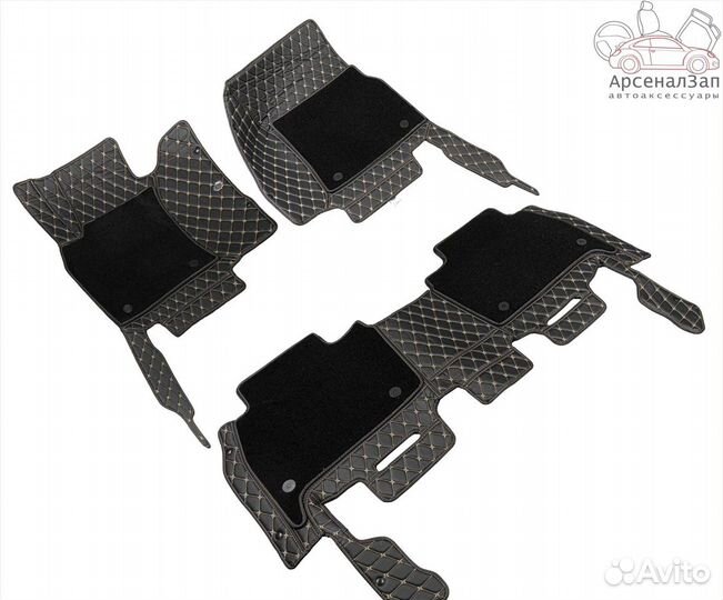 Коврики Опель Инсигния, 3D из экокожи черные