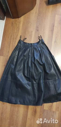 Юбка из натуральной кожи длинная