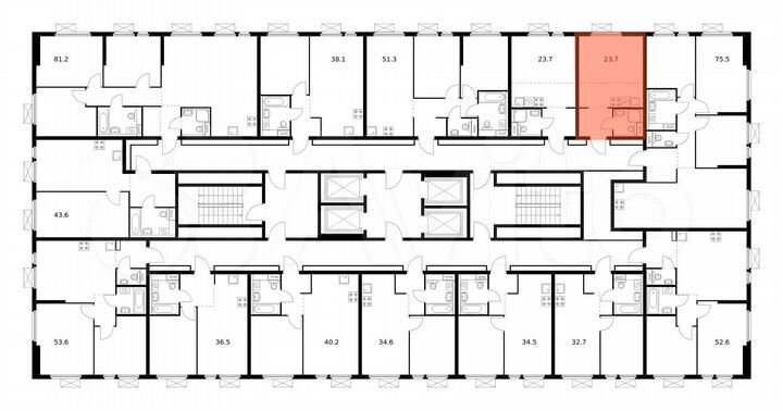 Квартира-студия, 23,7 м², 33/33 эт.