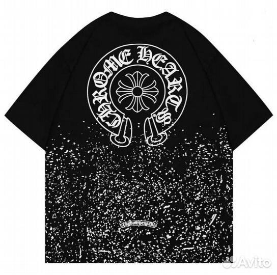 Chrome hearts футболка черная