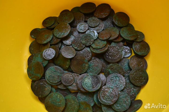 Кладовые монеты России, пятаки и рубли