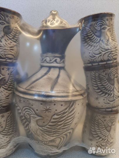 Кувшин и бокалы для вина из керамики