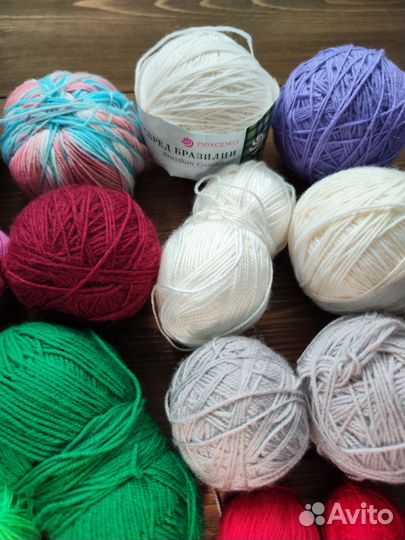 Пряжа нитки для вязания пакетом