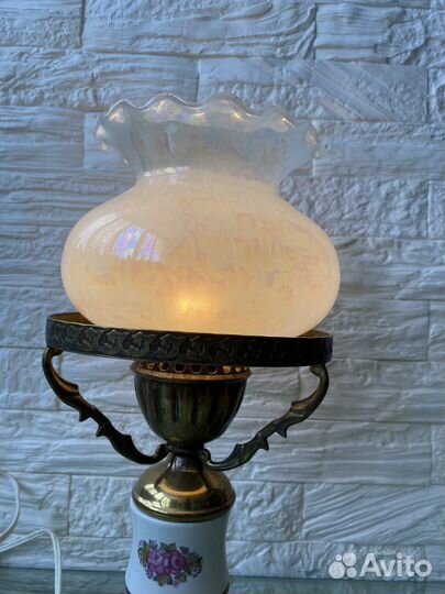 Лампа настольная с абажуром СССР