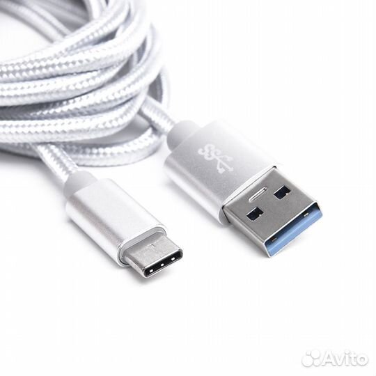 Шнур USB Type-C 3.1 - USB А 3.0, 1 метр (шт/шт), с