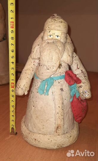 Дед мороз, СССР, вата, бумага, 24 см