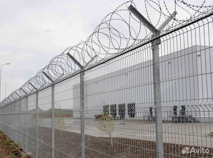 Забор из 3D сетки промышленная зона