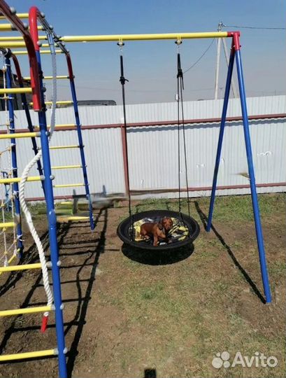 Уличный детский спортивный комплекс с сеткой