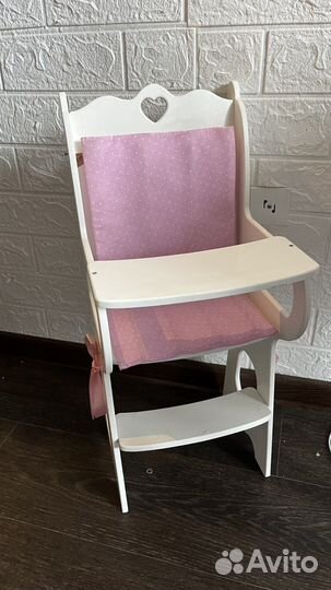 Мебель для куклы стульчик для кормлениЯ