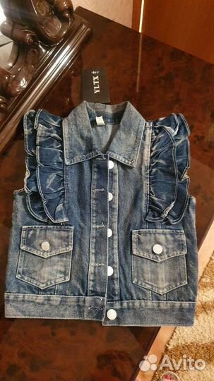Жилет джинсовый для девочки 122