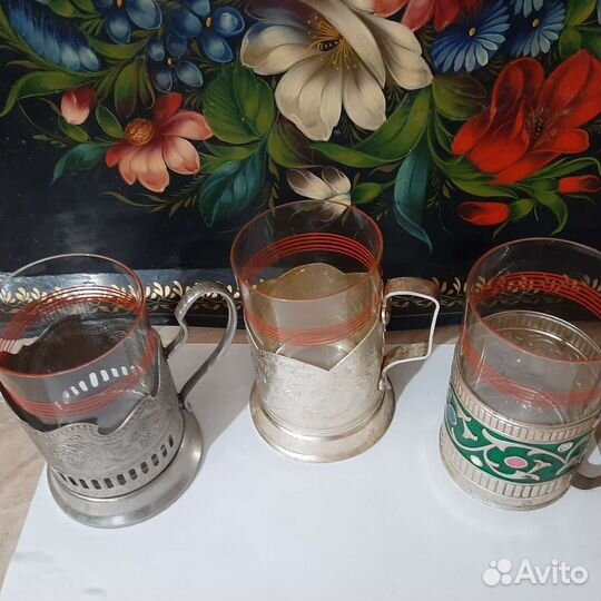 Подстаканники СССР и стакон родной