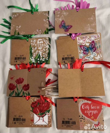 Открытки мини, д/р, свадьба, юбилей, новый год