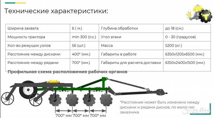 Борона Радогост-маш БД-6х4П, 2023