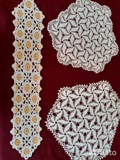 Вязаные крючком старинные салфетки