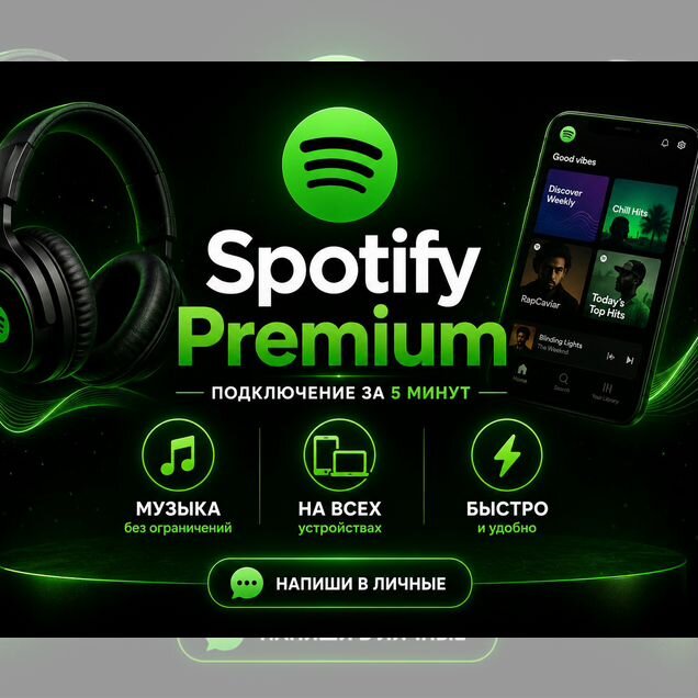 Spotify Premium 3/6/12 месяцев. Постоплата